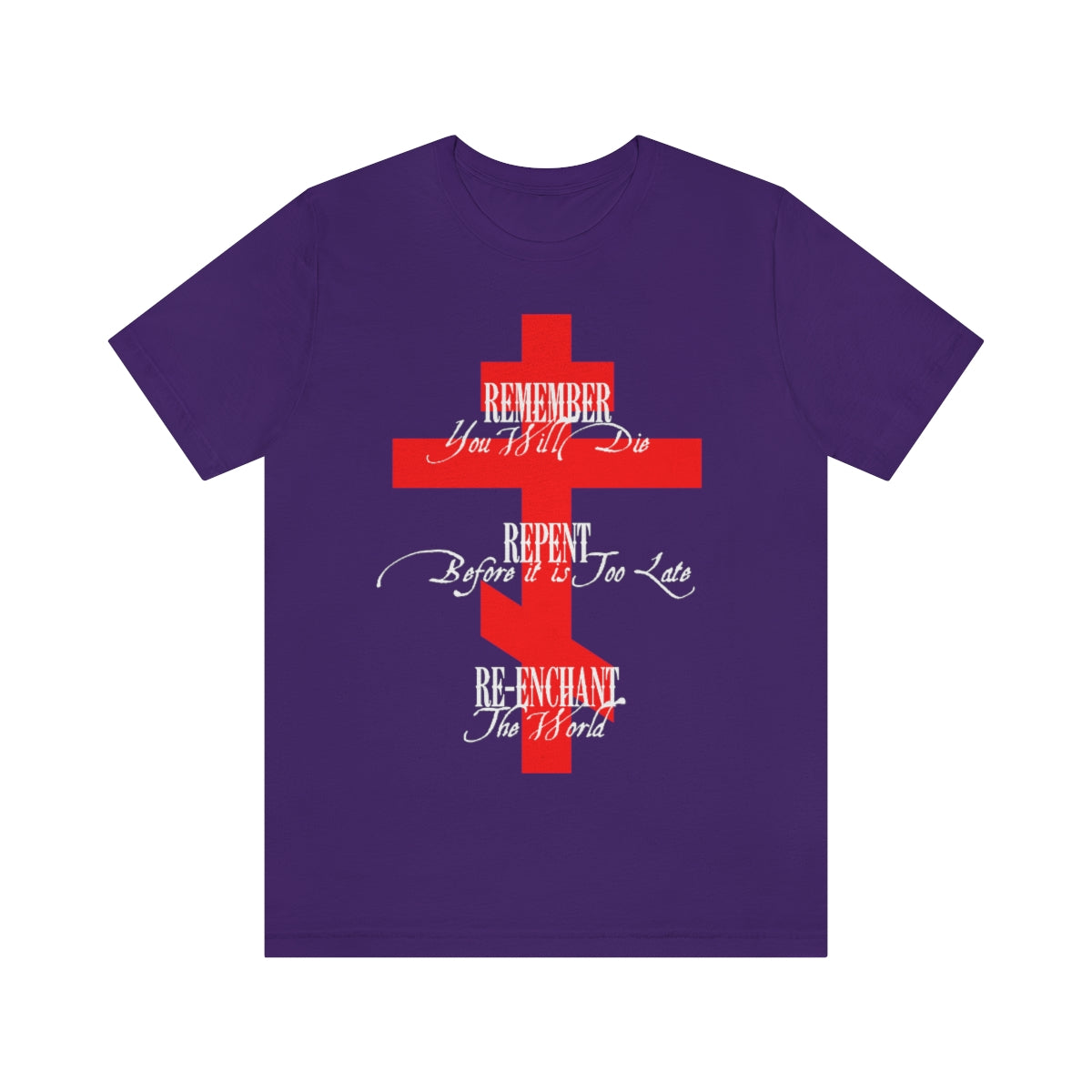Remember Repent Re-Enchant No.1 (Red Cross) | Orthodox Christian T-Shirt
