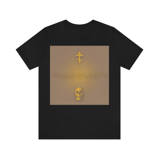 Trampled Down Death By Death No. 1 (Beige Design) | Orthodox Christian T-Shirt