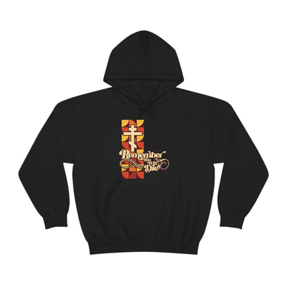 Remember You Will Die RYWD 70's Design No. 2 | Orthodox Christian Hoodie / Hooded Sweatshirt