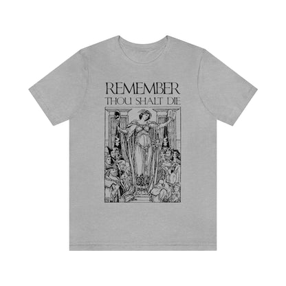 Remember You Will Die Shakespearean Woodcut Design No. 1 | Orthodox Christian T-Shirt