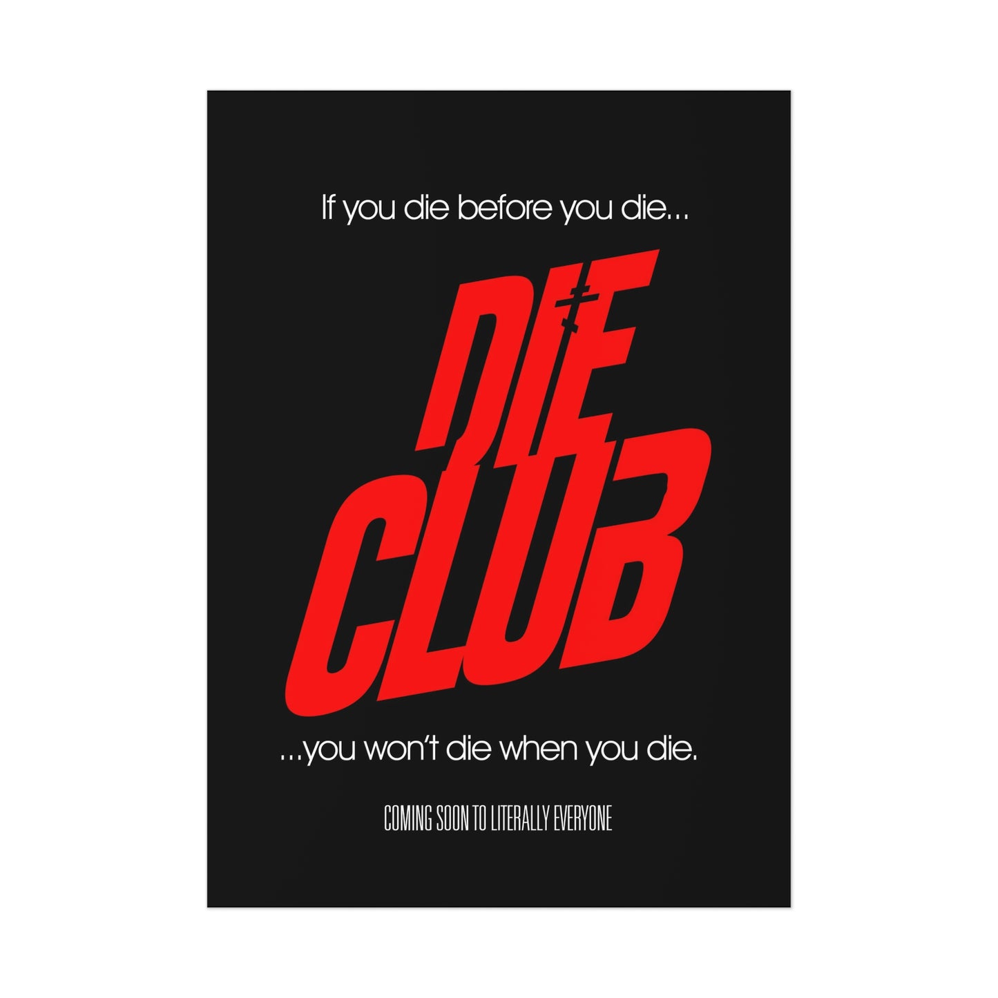 Die Club No. 1 (Movie Poster Design) | Orthodox Christian Art Poster