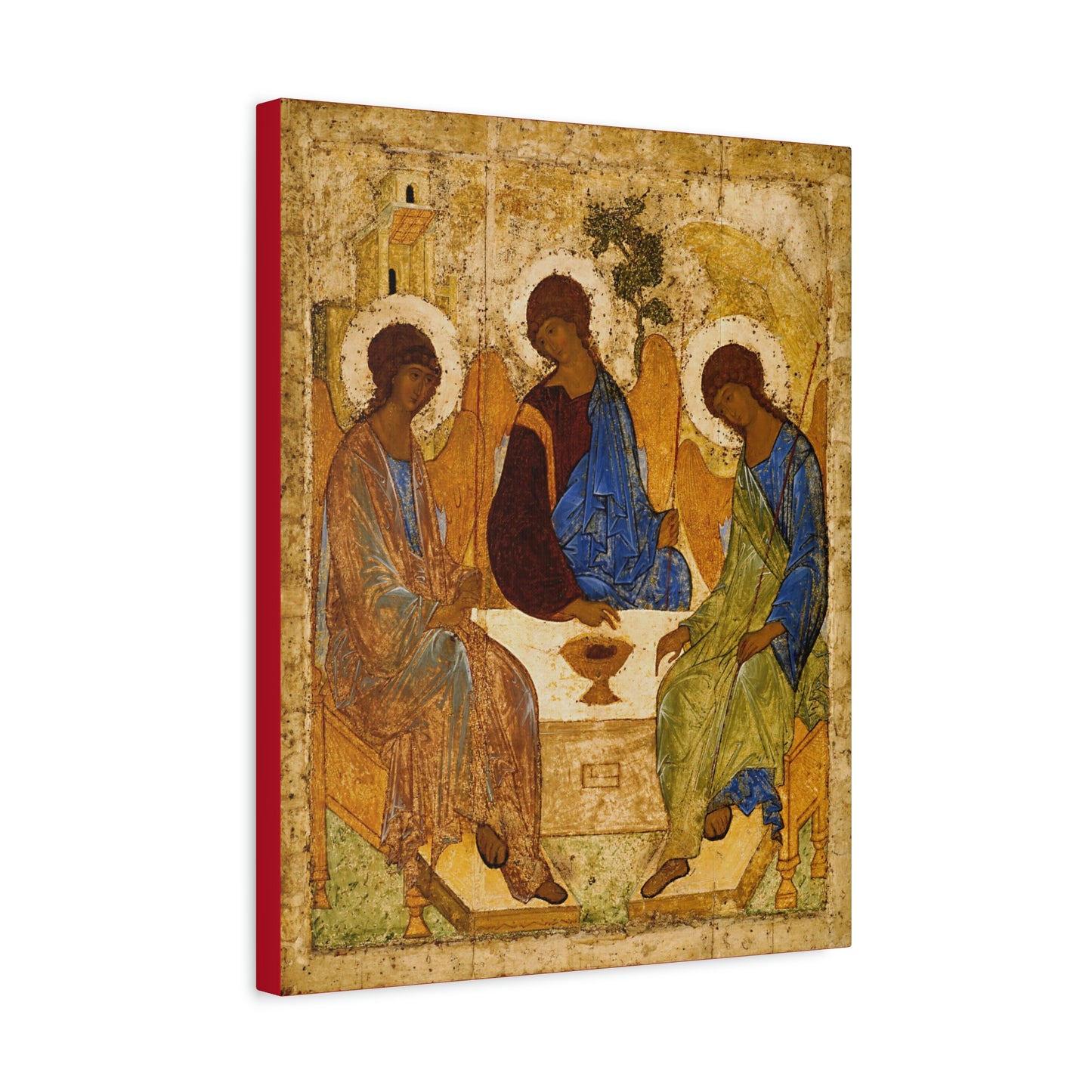 Andrei Rublev's Holy Trinity (or Hospitality of Abraham) Icon | Orthodox Christian Canvas Icon