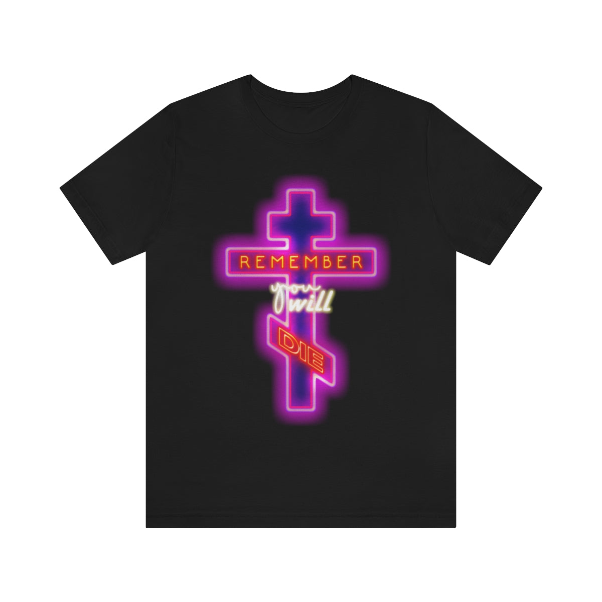 Remember You Will Die Neon Design No. 1 | Orthodox Christian T-Shirt