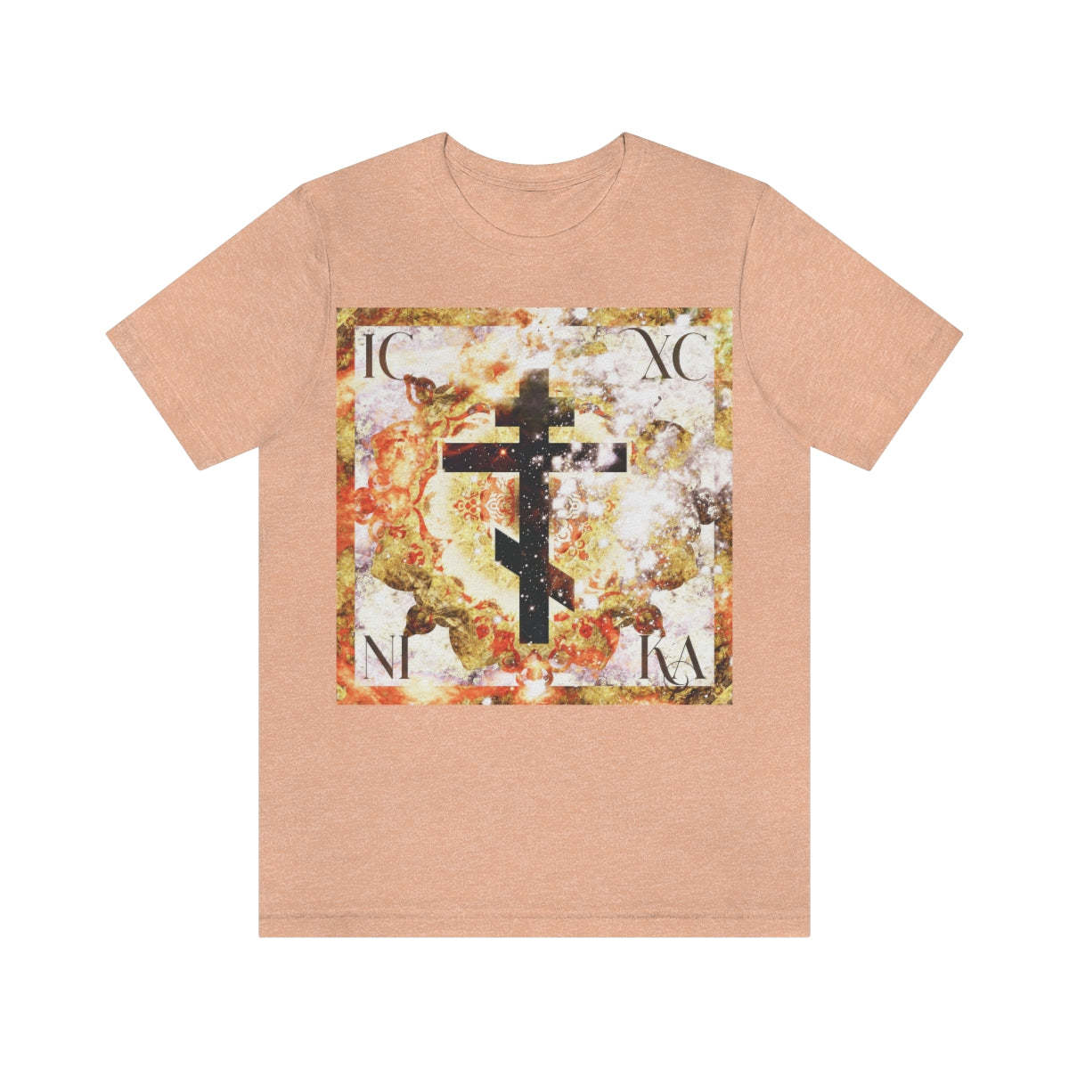 Art Cross: Ætheric Rose Window Cross Design No. 22 | Orthodox Christian T-Shirt