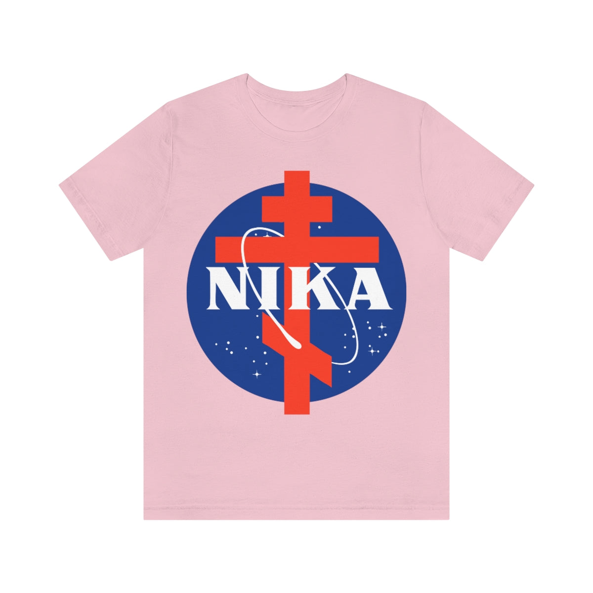 NASA / NIKA Logo Mashup Design | Orthodox Christian T-Shirt