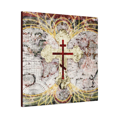 Art Cross: Magnetic Lines No. 1 | Orthodox Christian Canvas Art