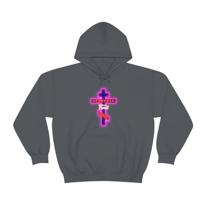 Remember You Will Die Neon Design No. 1 | Orthodox Christian Hoodie / Hooded Sweatshirt