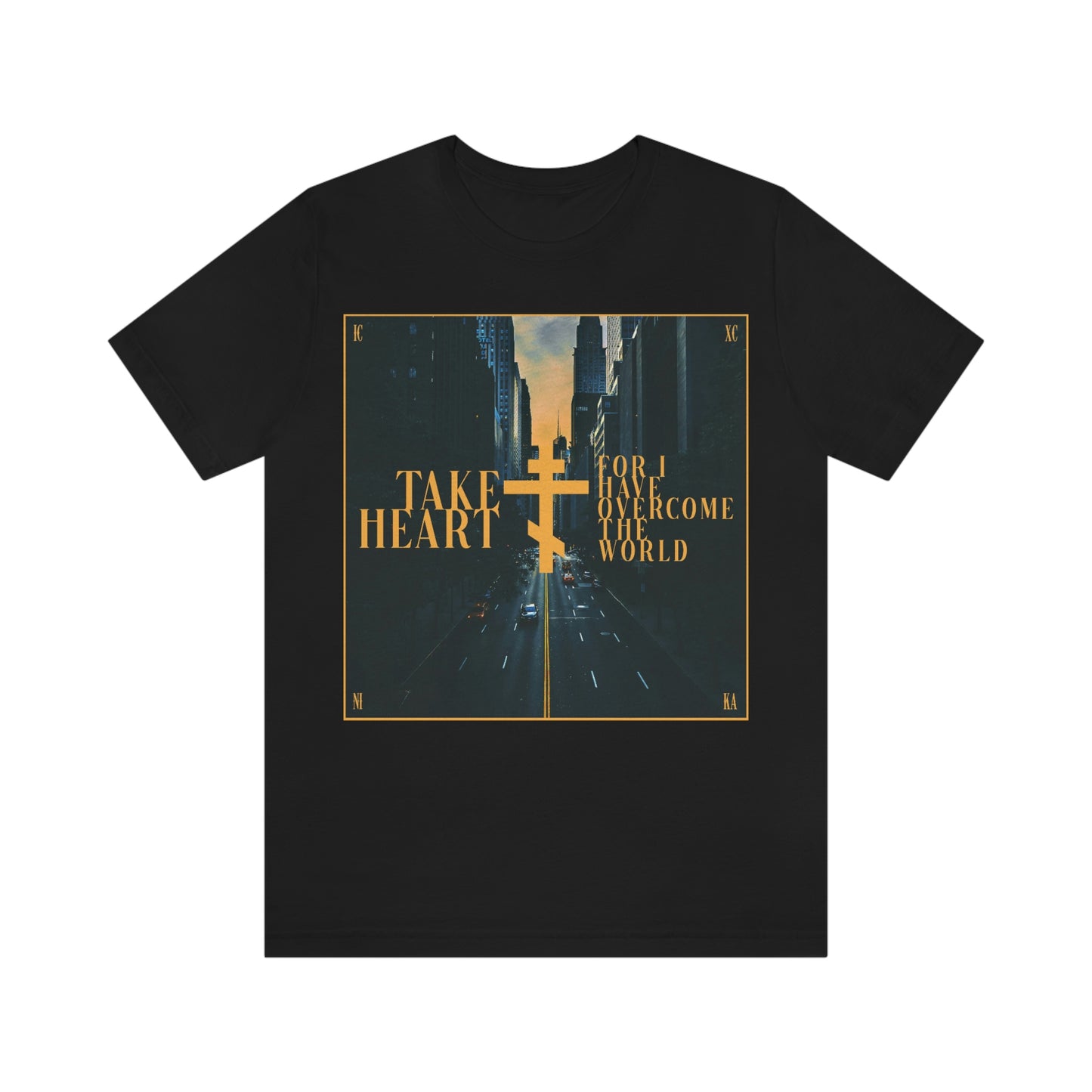 Take Heart, For I Have Overcome the World No. 1 | Orthodox Christian T-Shirt