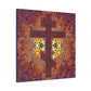 Stained Glass Cross Design No. 1 | Orthodox Christian Canvas Art