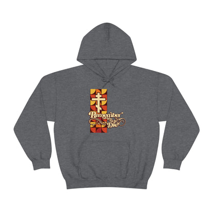 Remember You Will Die RYWD 70's Design No. 2 | Orthodox Christian Hoodie / Hooded Sweatshirt